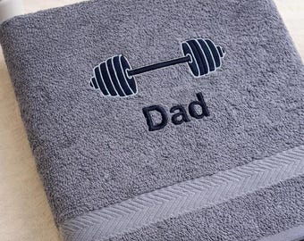 Custom gym towel gift for dad embroidered work out towel for husband gym lover gift idea father birthday gift fitness gift for her