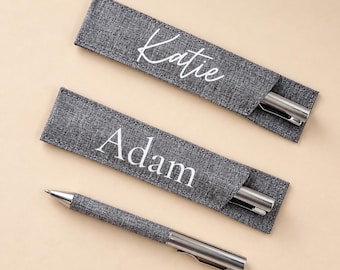 Personalised metal pen with cover custom luxury pen gift for guests place card for table pen with name coworker gift family stocking filler