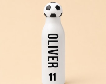 Personalised football water bottle for kids custom sports water bottle soccer gift for boys football team gift 550 ml stainless steel bottle