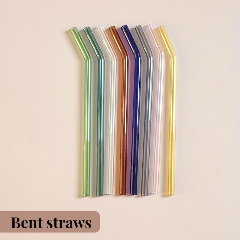 glass straw Drink Accessories bent glass straws