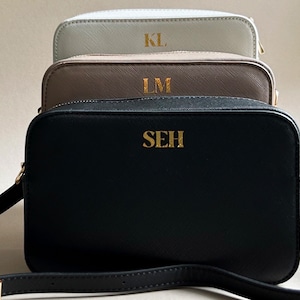Crossbody handbag personalised gift for women monogrammed purse vegan faux leather customised  shoulder bag gift for her cross bag ladies
