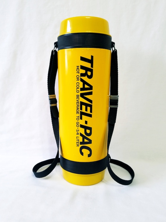 Mikasa Tiger Travel Pac Vintage Metal Thermos is Clean and Bright