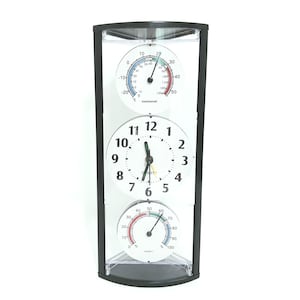 Vintage Tabletop Weather Station with Glow-in-Dark Alarm