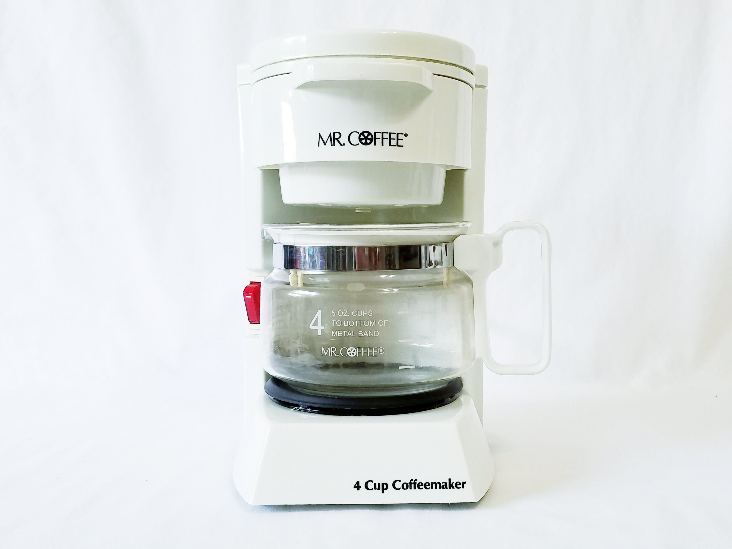 Mr. Coffee 4-Cup White Coffee Maker at