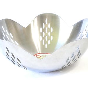 Vintage UNIWARE Stainless Steel Bowl: Mid-Century Modern Fruit/Salad Serving