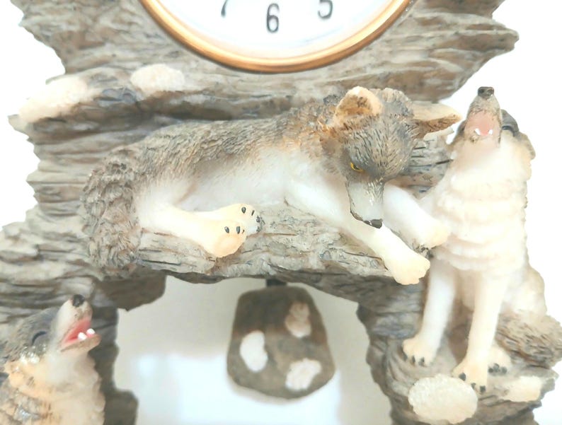 Wolfpack Clock Vintage Herco Wolf Pack Pendulum Clock, Battery Operated - Etsy