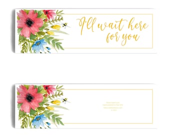 Watercolor Bookmark Set: Floral Laminated Reader Gift