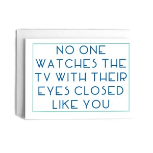 TV Joke Father's Day Card FATHER'S DAY Greeting Card Dad Joke Card Man Card Husband Father's Day Funny Father's Day Card Dad Card image 1