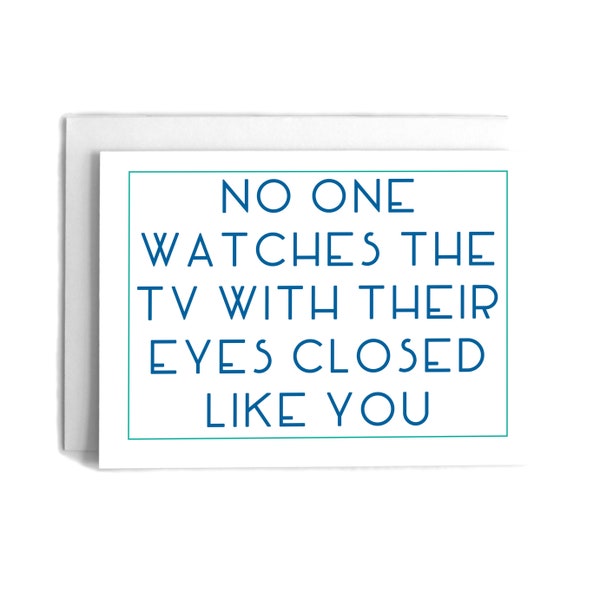 TV Joke Father's Day Card | FATHER'S DAY Greeting Card | Dad Joke Card | Man Card | Husband Father's Day | Funny Father's Day Card |Dad Card