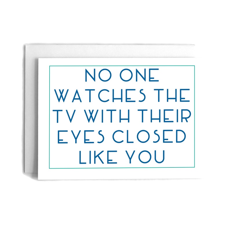 TV Joke Father's Day Card FATHER'S DAY Greeting Card Dad Joke Card Man Card Husband Father's Day Funny Father's Day Card Dad Card image 1