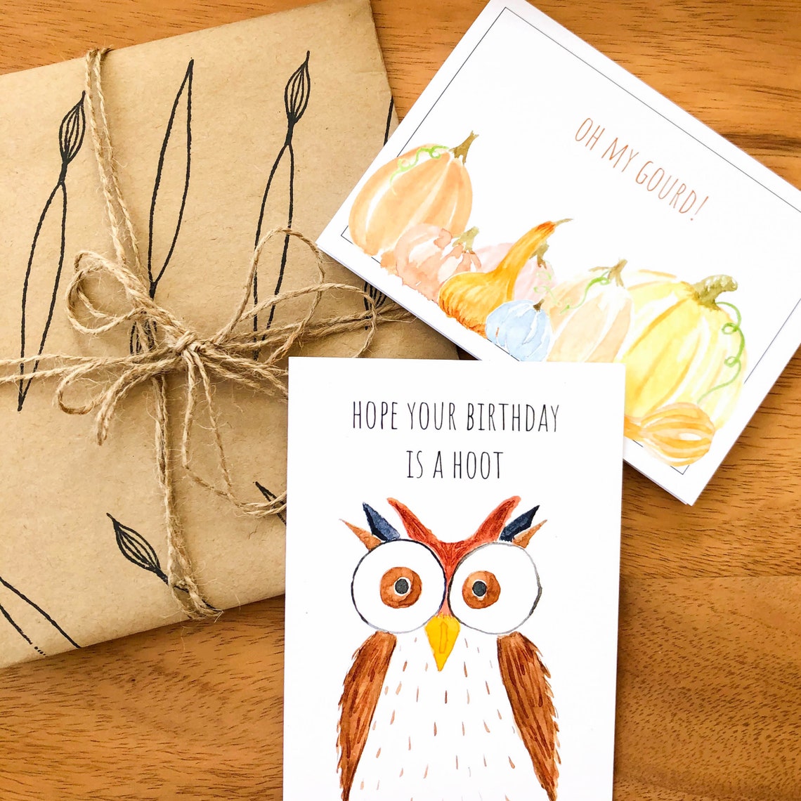 Owl Joke Birthday Card Punny Card Funny Greeting Card Etsy