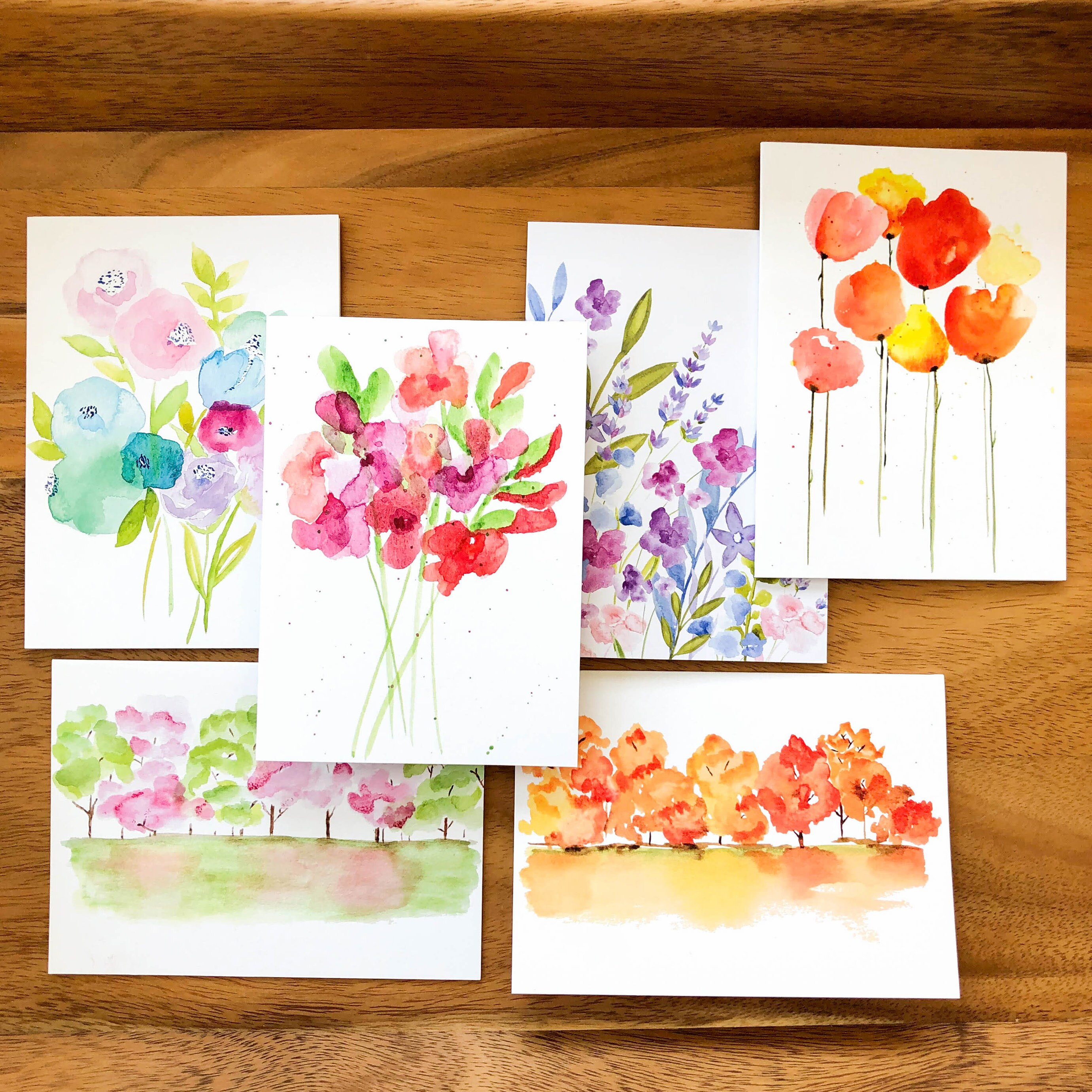 6 Pack of Blank Greeting Cards Blank Card Collection Etsy UK