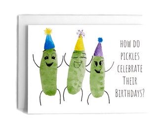 Pickle Pun Birthday Card | Birthday Greeting Card | Funny Card | Pickle Pun Card | Birthday Joke Card | Relish the Moment | Pickle Humor