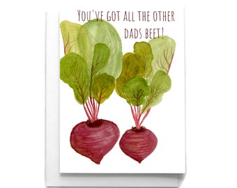 Beet Pun Birthday Card: Funny Dad Joke, Watercolor Design