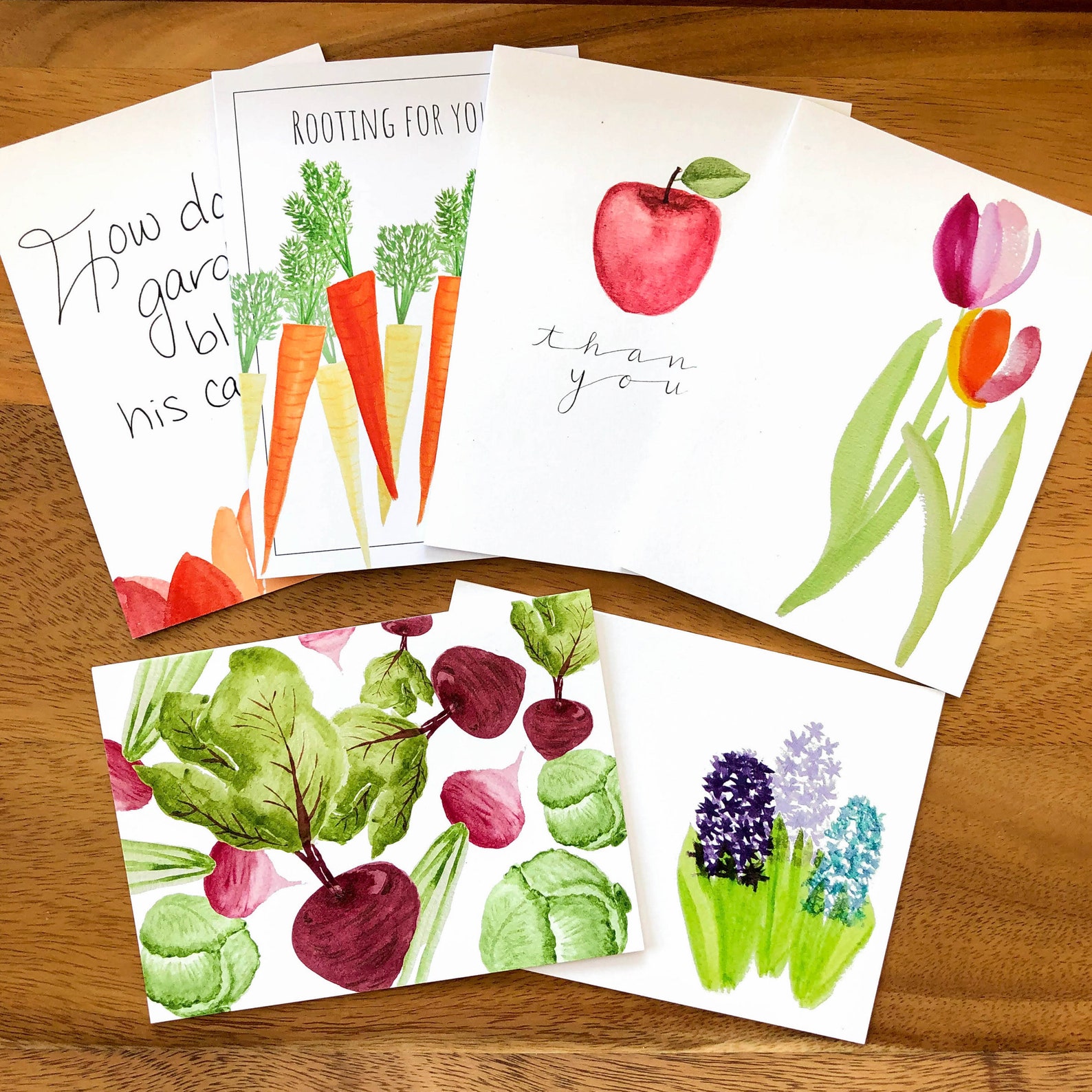 6 Pack of Garden Greeting Cards Garden Card Collection | Etsy