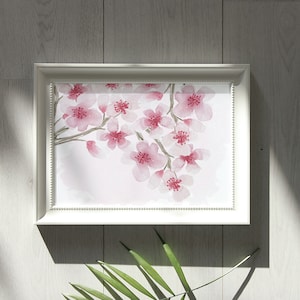 Cherry Blossom Flowers Watercolor Print | Watercolor Flower Painting | Watercolor Floral Home Decor | Cherry Blossom Watercolor Artwork
