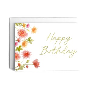 Watercolor Wildflowers Birthday Card: Hand-Painted Greeting