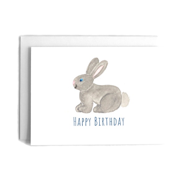 Bunny Birthday Joke Card | Children Greeting Card | Hand Painted Watercolor Card | Funny Pun Card | Fun Birthday | Kids Card | Animal Card