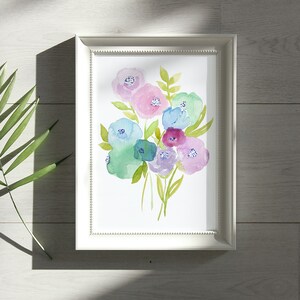 Spring Bouquet Watercolor Print | Watercolor Flower Painting | Watercolor Floral Home Decor | Abstract Watercolor Flower Artwork | Art Print