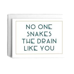 Funny Snake the Drain Father&#39;s Day Card: Dad Joke Greeting