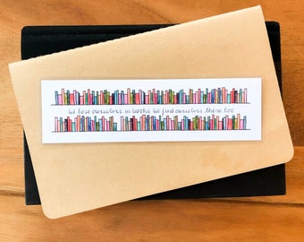 Watercolor Bookmark: Laminated Book Lover Gift Set