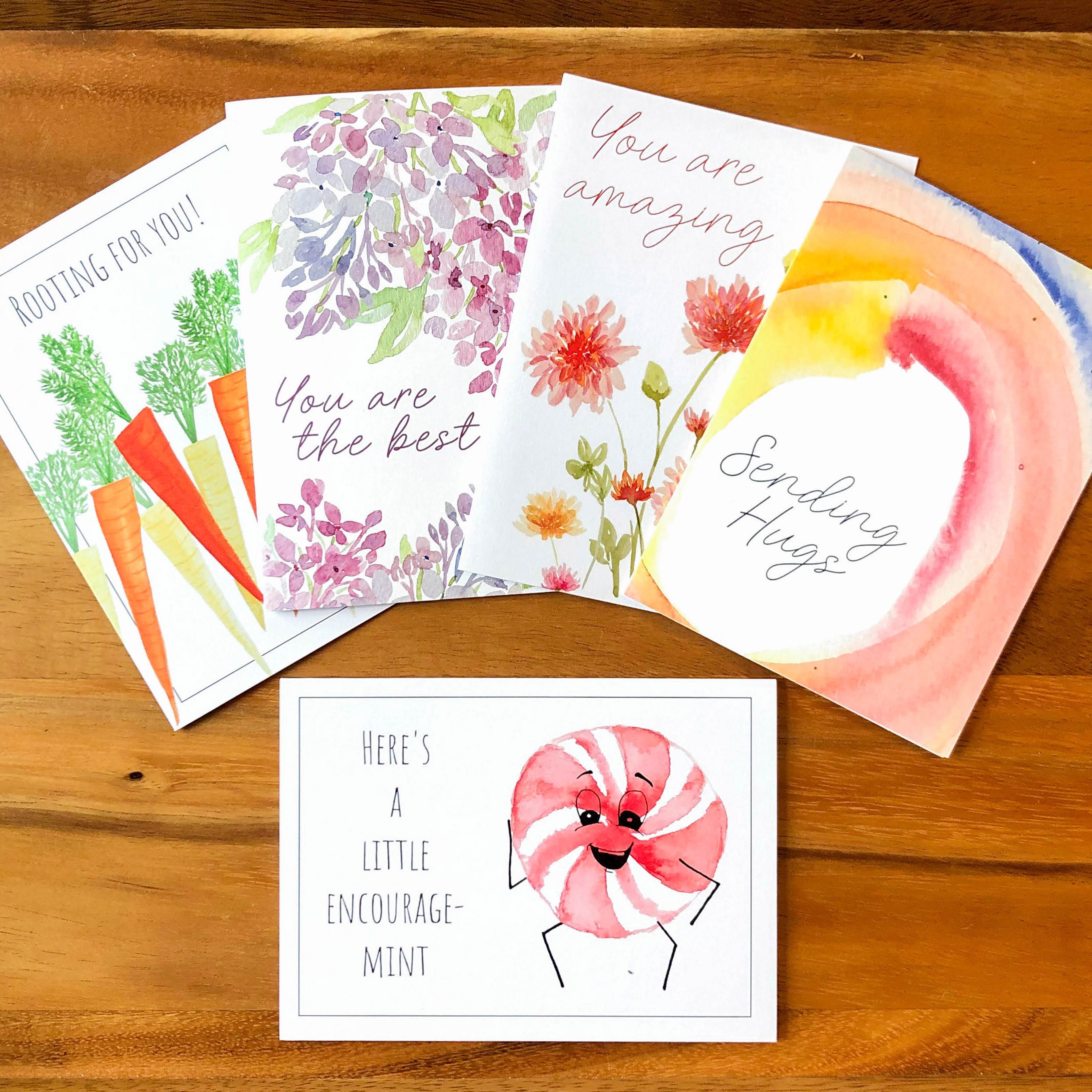 5 Pack of Encouragement Greeting Cards Encouragement Card Collection