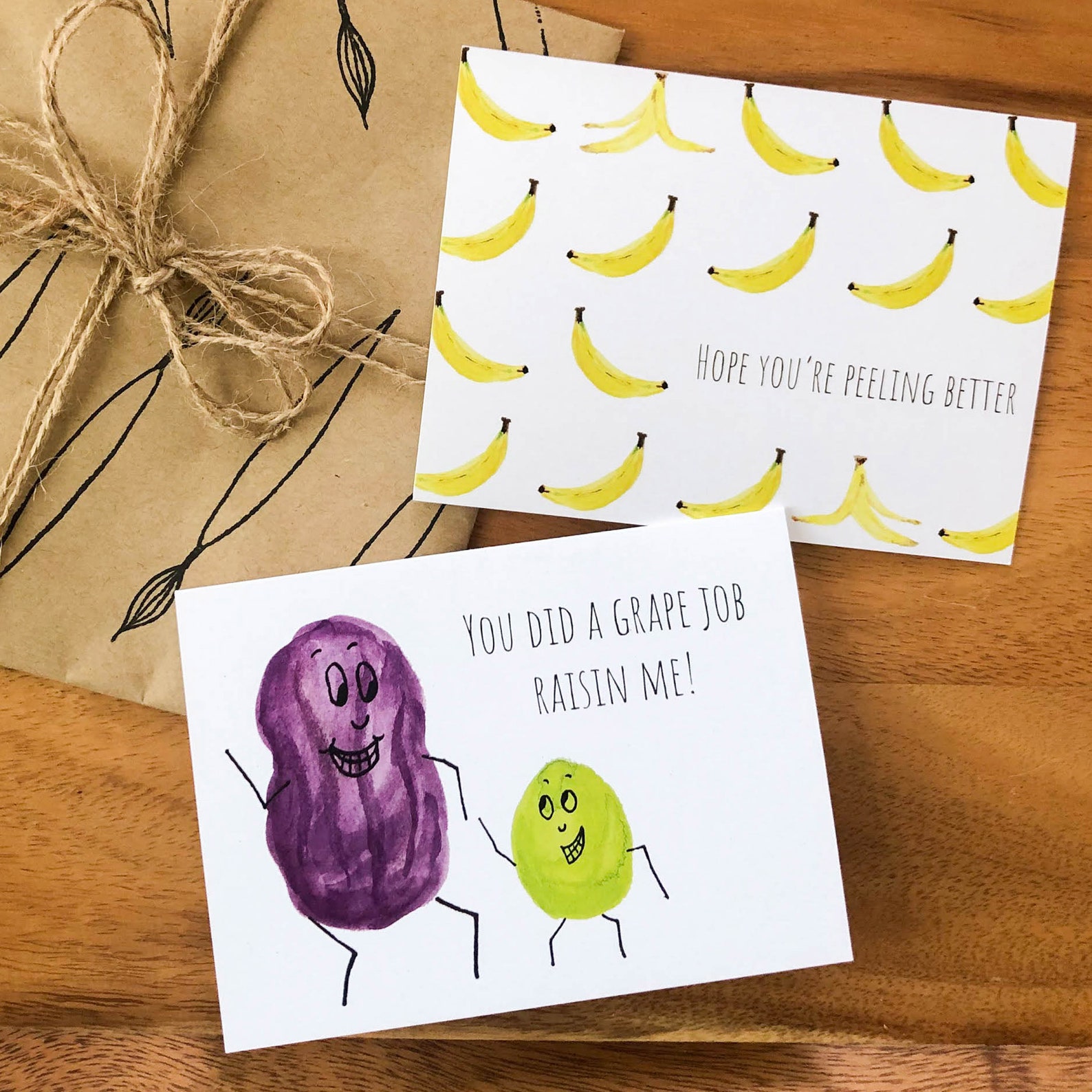 Grape Pun Father's Day Card Raisin Pun Card Father's Day Card Dad Joke