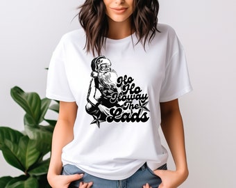 Maglietta natalizia Geordie, Ho Ho Howay the Lads, maglietta natalizia bianca e nera per tifosi NUFC, Newcastle Northern Apparel