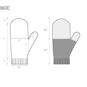 Puede incluir: Un diagrama esquem&aacute;tico de un guante con medidas en pulgadas. El guante mide 7 pulgadas de largo, 4 pulgadas de ancho en la palma, 3 pulgadas de ancho en el pulgar y 2 pulgadas de ancho en la abertura del pulgar. El pu&ntilde;o mide 2 pulgadas de largo y 3,5 pulgadas de ancho.