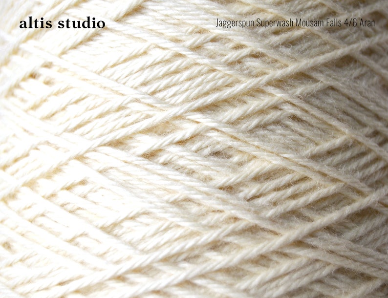 100 Wool Yarn Cone Aran Weight Jaggerspun Mousam Falls Super Lamb 4/6 Etsy