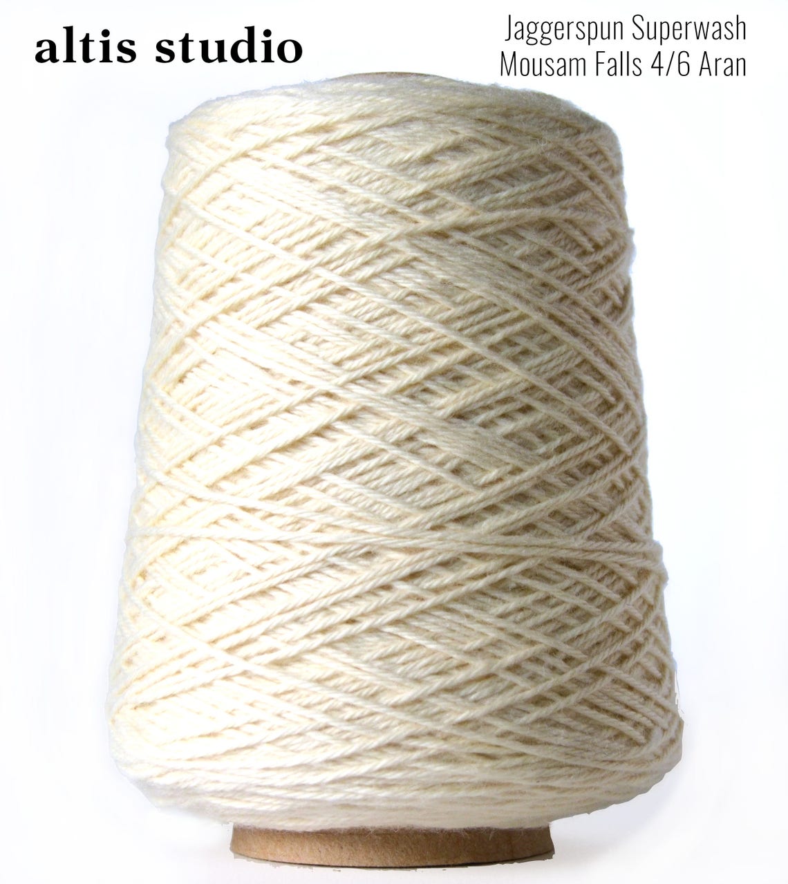 100% Wool Yarn Cone Aran Weight Jaggerspun Mousam Falls Super Lamb 4/6 ...