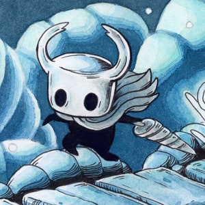 HOLLOW KNIGHT Watercolor Painting Art Print, Video Game Art, Game Room ...