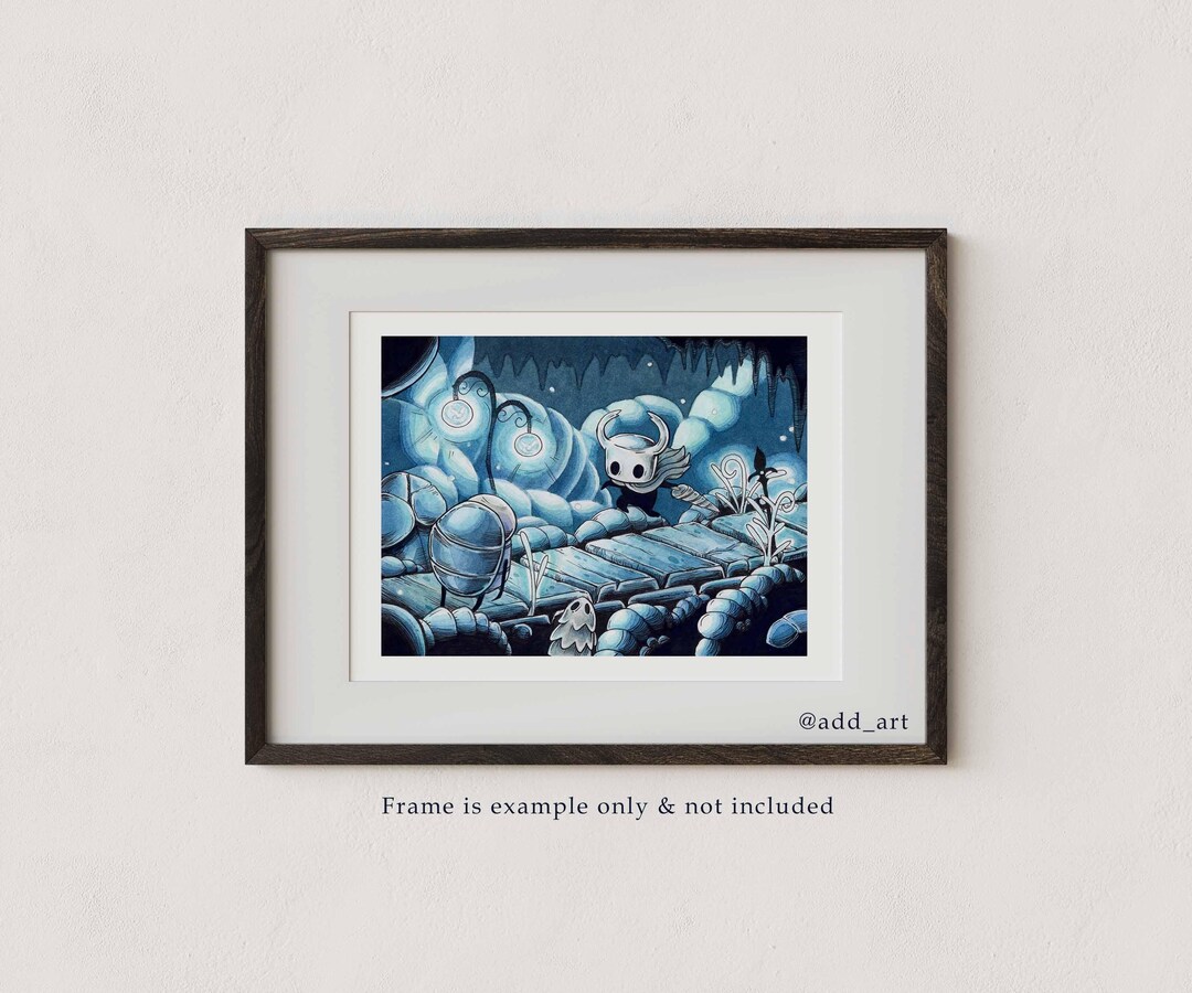 HOLLOW KNIGHT Watercolor Painting Art Print, Video Game Art, Game Room ...