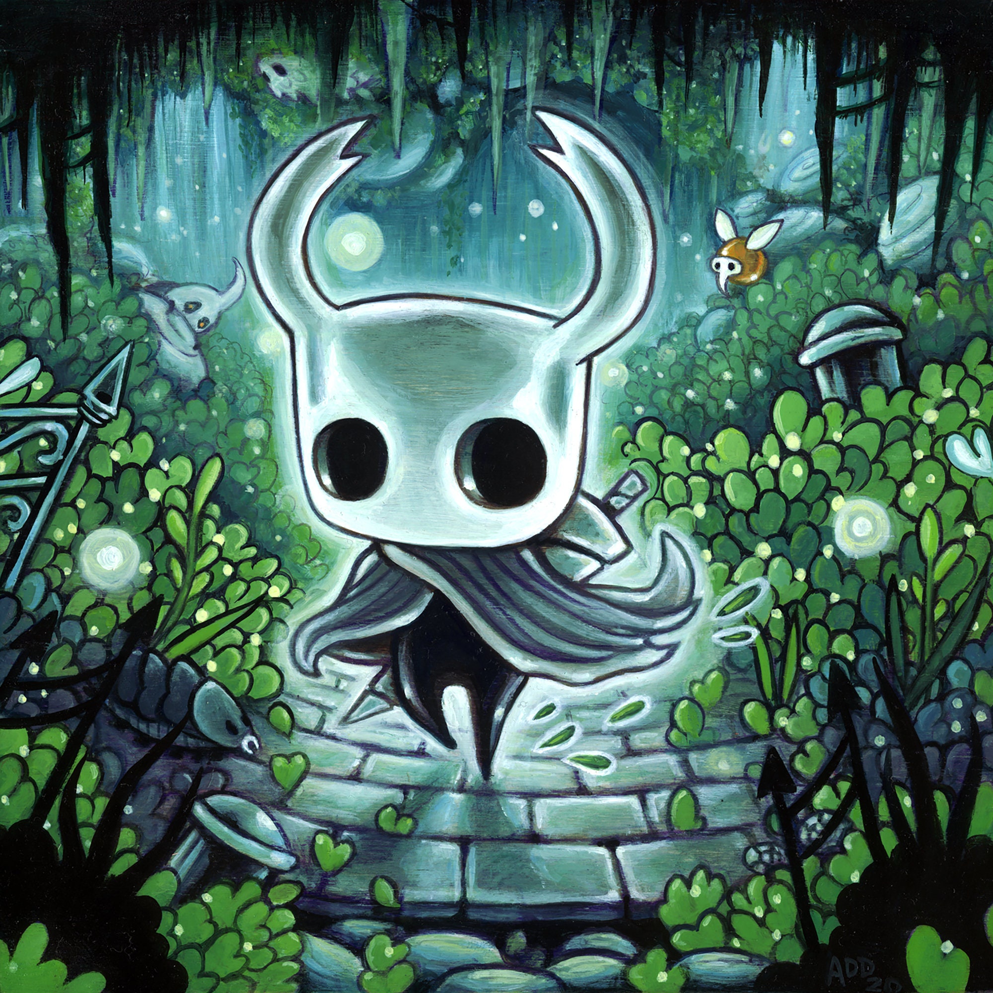 HOLLOW KNIGHT Watercolor Oil Painting Art Print Video Game - Etsy