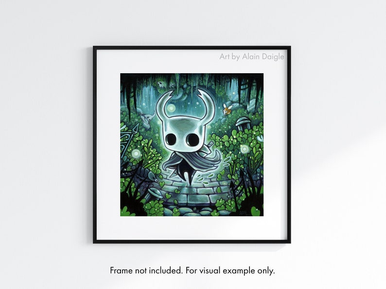 HOLLOW KNIGHT Watercolor Oil Painting Art Print, Video Game Art, Game ...