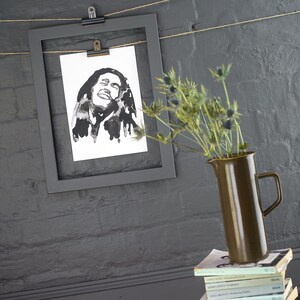 Bob Marley pop art portrait print image 2