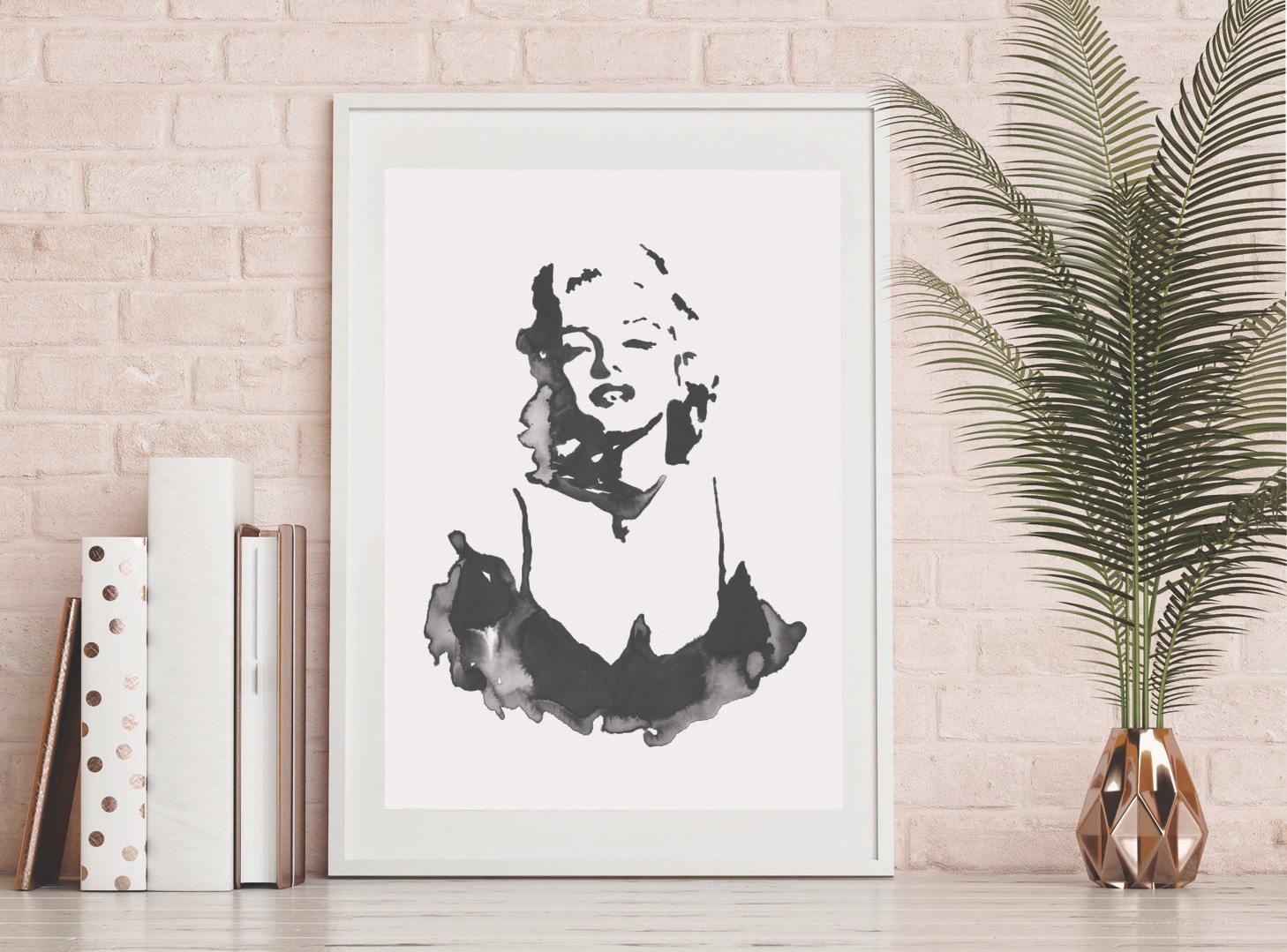 Marilyn Monroe Black and White Pop Art Portrait Print - Etsy