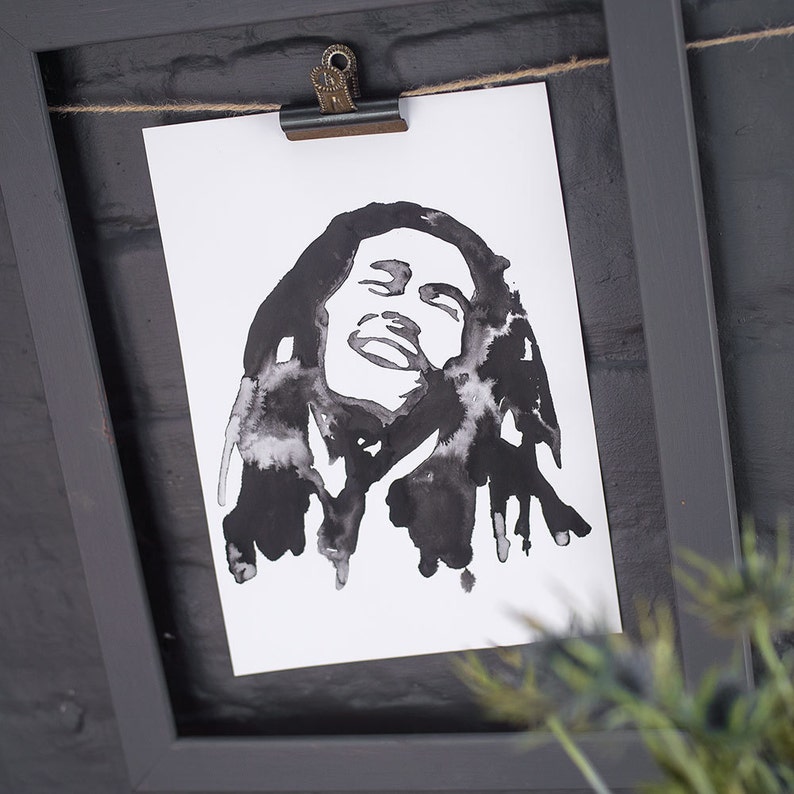 Bob Marley pop art portrait print image 3