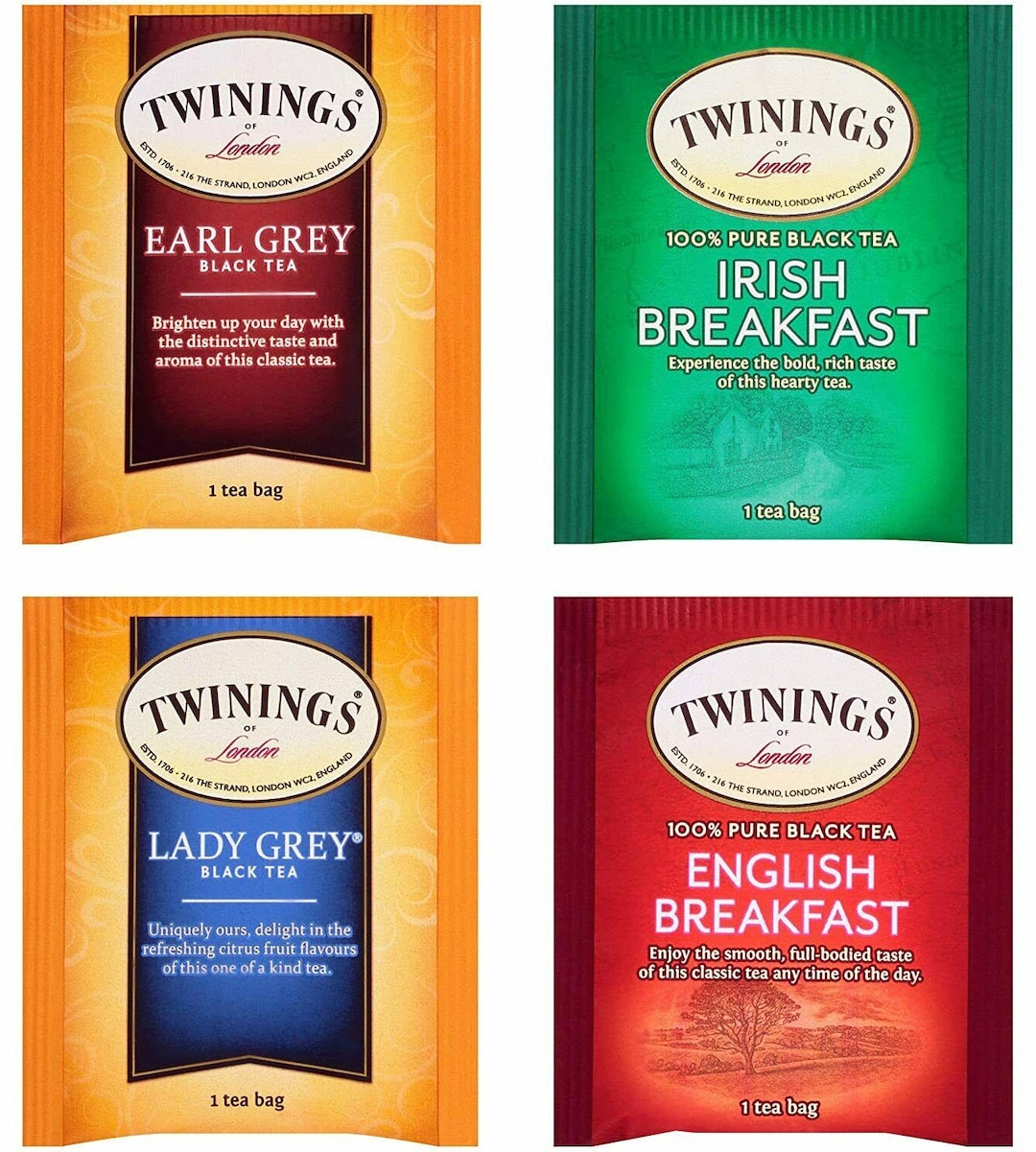 Black Tea Variety Pack With Four Flavors, 20 Count Etsy