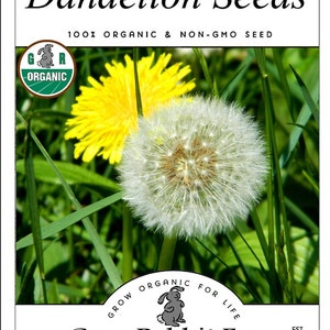 Dandelion Flower Seeds - Edible Flowers - Organic & Non Gmo Flower Seeds - Heirloom Seeds