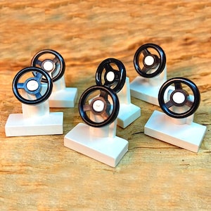 White Steering Wheel, pack of 6 - LEGO