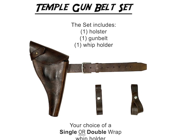 Featured listing image: Temple of Doom Holster Set, Indiana Jones