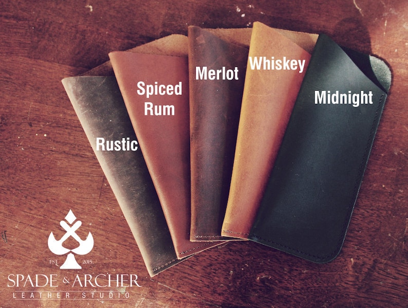 Leather Eyeglass Case Leather Personalized Eyeglass Sleeve Etsy