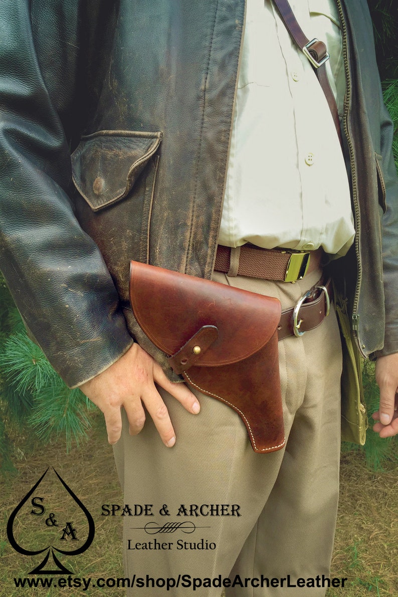 Indiana Jones Style Holster World War I Leather Image 0