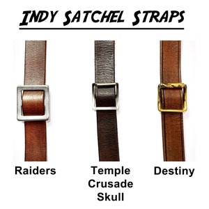 Indiana Jones Bag Strap, Vintage-Looking Leather Strap, Cosplay, Gas Mask Bag Strap image 1