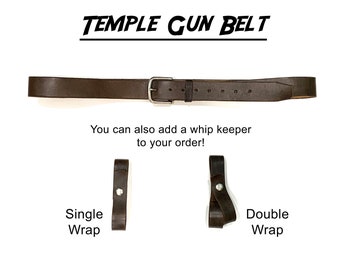 Temple of Doom, Indiana Jones Gun Belt, Vintage-Looking Leather Belt, 100% Genuine Leather Belt