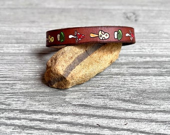 Petite Mushroom Forest Bracelet / Layering Jewelry / Amanita / Forest / Simple Bracelet / Adjustable