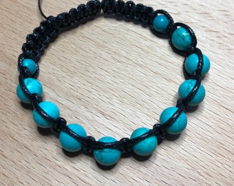 Shamballa Style Turquoise Bracelet