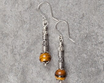 Tiger Eye Drop Earrings (045)