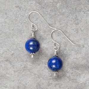 Lapislazuli und Sterling Silber Ohrringe (048)